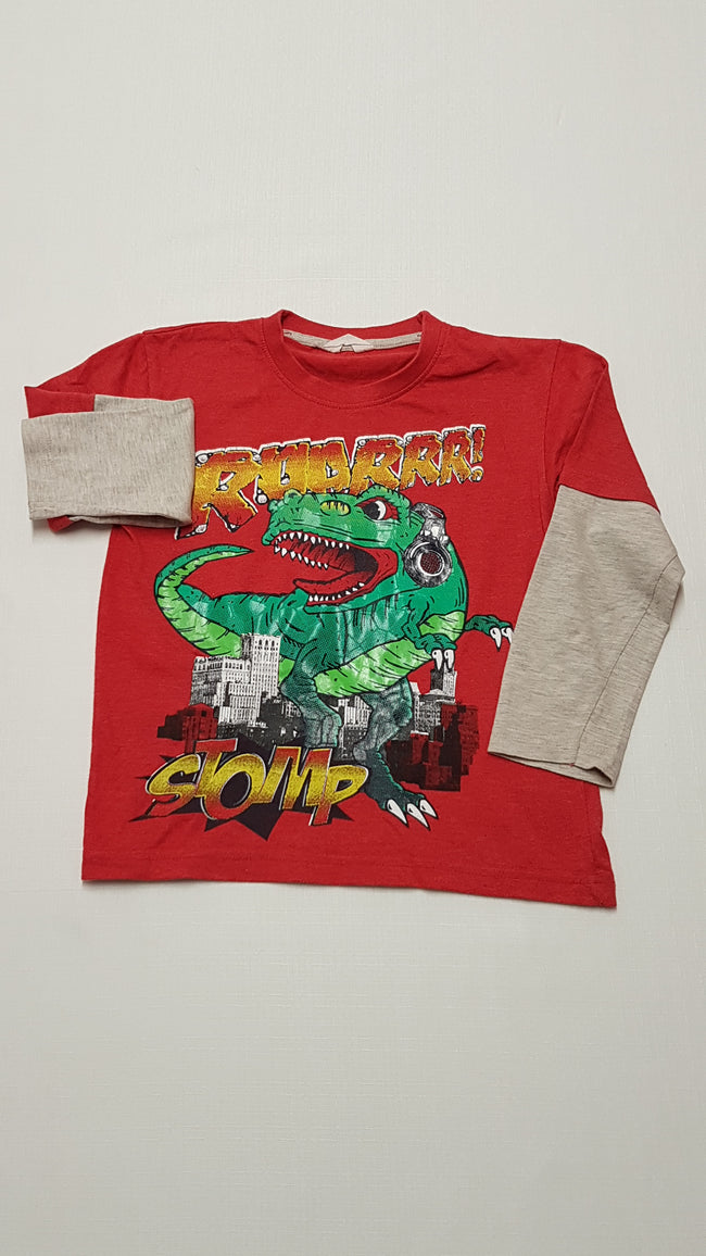 DUCK& DODGE DÍNÓS,HOSSZÚ UJJÚ KISFIÚ FELSŐ 116 Hover Image