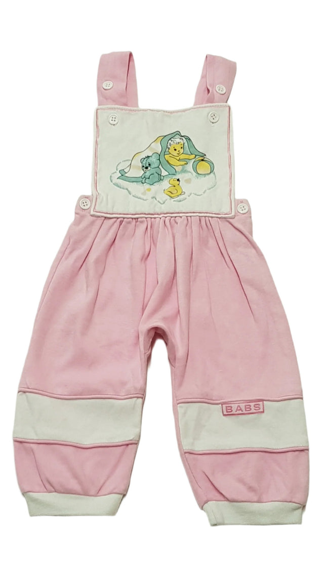 BABS ARANYOS FIGURÁS,RÓZSASZÍN KANTÁROS PAMUT KISLÁNY NACI 62-68 Hover Image