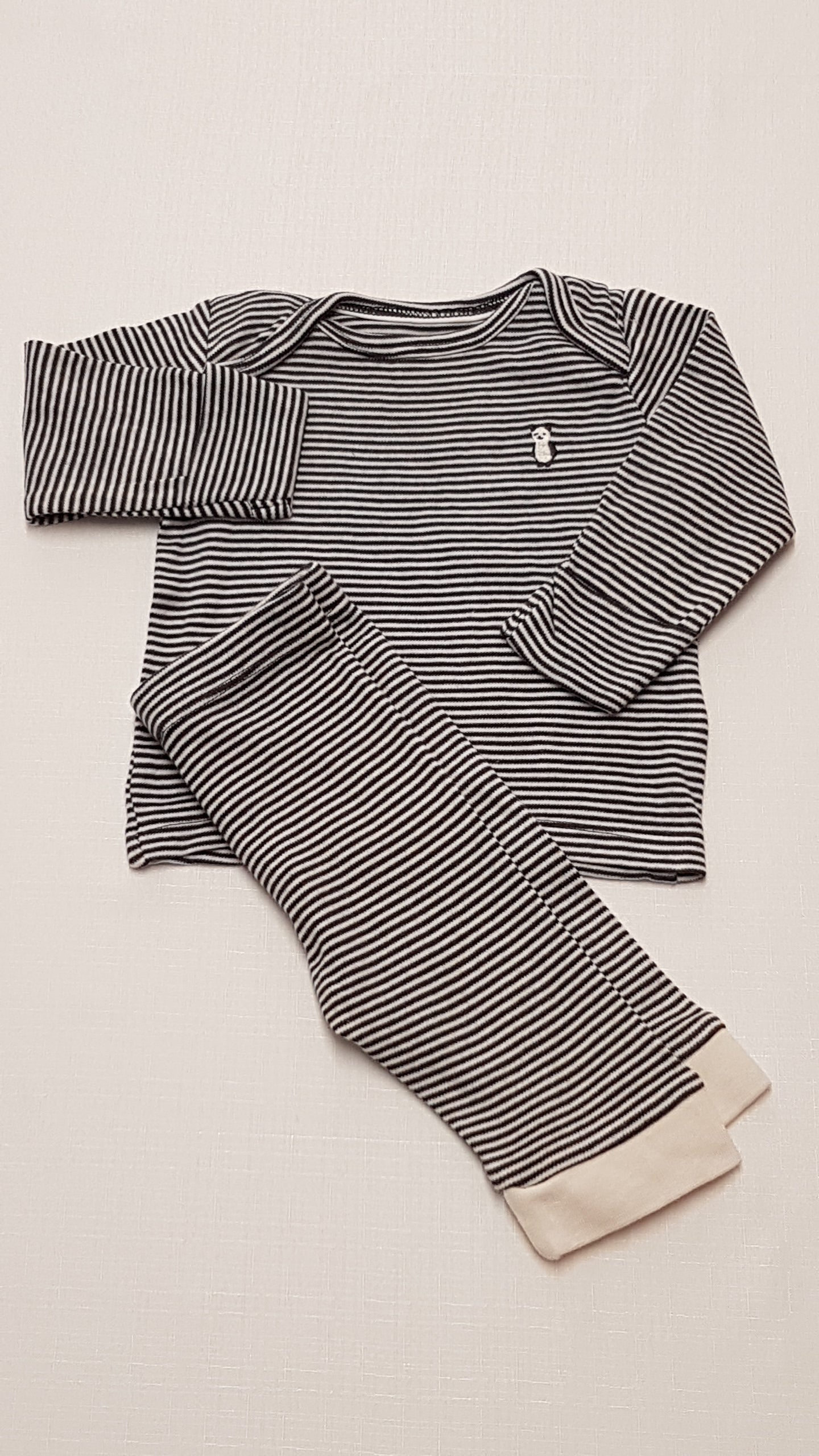 M&S KIDS PUHA TAPINTÁSÚ,VÉKONY CSÍKOS UNISEX SZETT 56-62