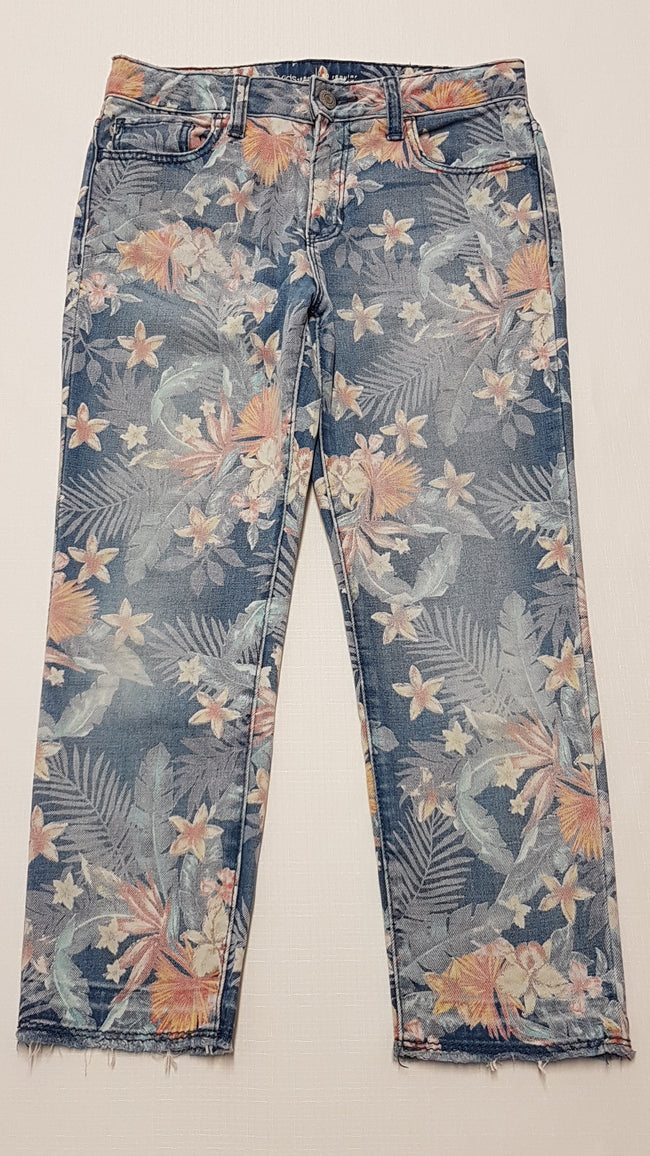 GAP KIDS EXTRAMINŐSÉGŰ HAWAII MINTÁS,KÜLÖNLEGES KISLÁNY FARMERNADRÁG ,ÁLLÍTHATÓ GUMIS DERÉKRÉSSZEL 140 Hover Image