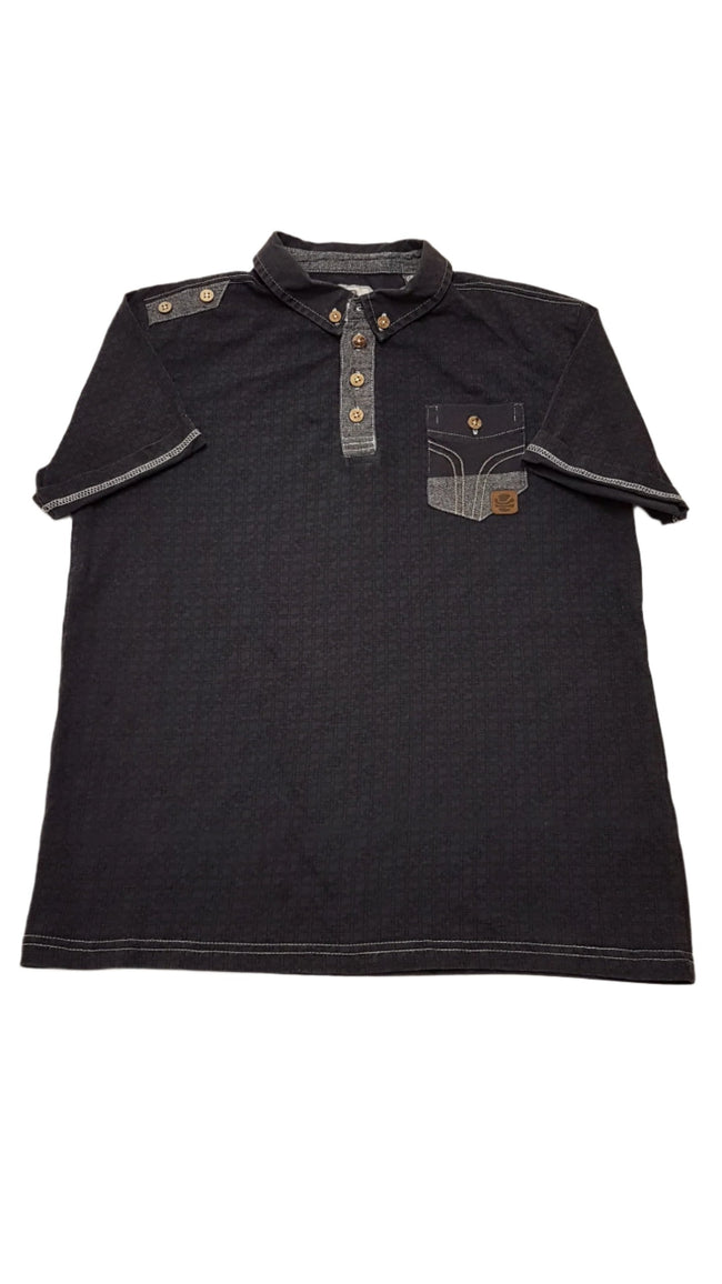 HYWR GOMBOS,GALLÉROS,SÖTÉTKÉK,NYOMOTT MINTÁS  KISFIÚ PÓLÓ 164-176 Hover Image