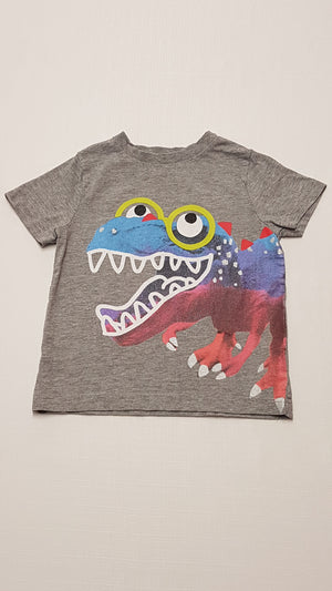F&F KIDS DÍNÓS,SZÜRKE SZÍNŰ KISFIÚ PÓLÓ 98