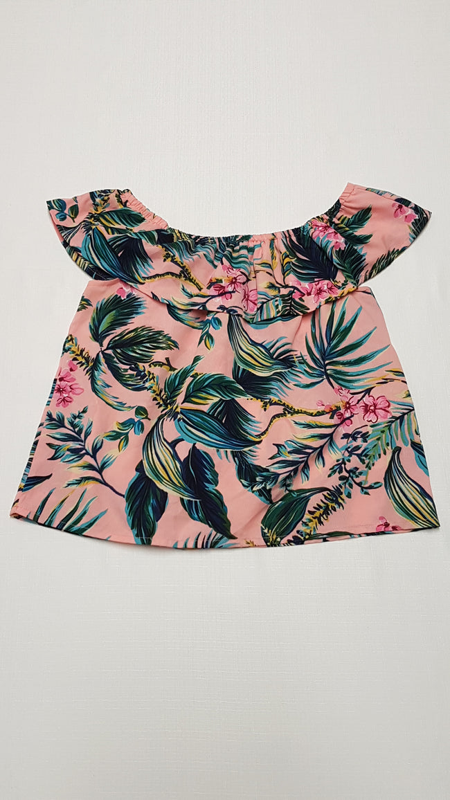 PRIMARK EJTETT VÁLLÚ,LENGE KISLÁNY BLÚZ 146 Hover Image