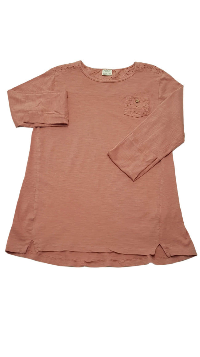 ZARA GIRL PÚDERSZÍNŰ,HOSSZÚ UJJÚ KISLÁNY DIVATFELSŐ 152 Hover Image