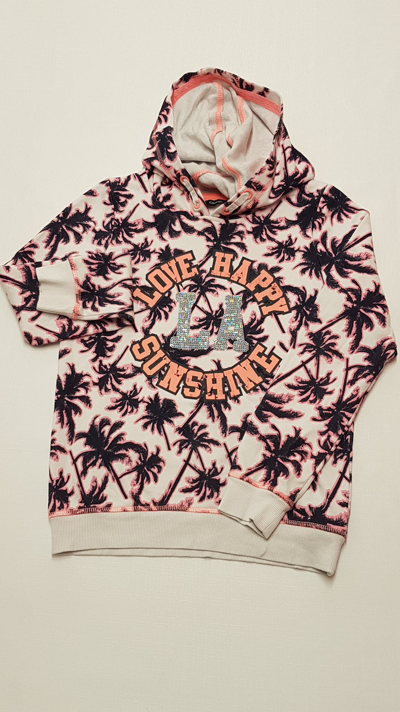 GEORGE KAPUCNIS,PÁLMAFÁS,FELIRATOS KISLÁNY PULÓVER 140-146