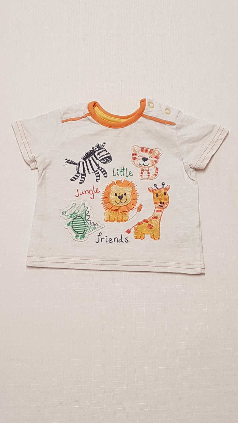 GEORGE ARANYOS ÁLLATFIGURÁS,NYAKRÉSZNÉL PATENTOS KISFIÚ PÓLÓ 56-62