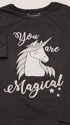 PRIMARK EZÜST CSILLÁMPOROS,UNICORNOS KISLÁNY FELSŐ 134