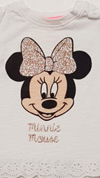 DISNEY BABY MINNIE MOUSE GYÖNYÖRŰ SZÉP,HÍMZETT,CSILLÁMPOROS KISLÁNY PÓLÓ 74