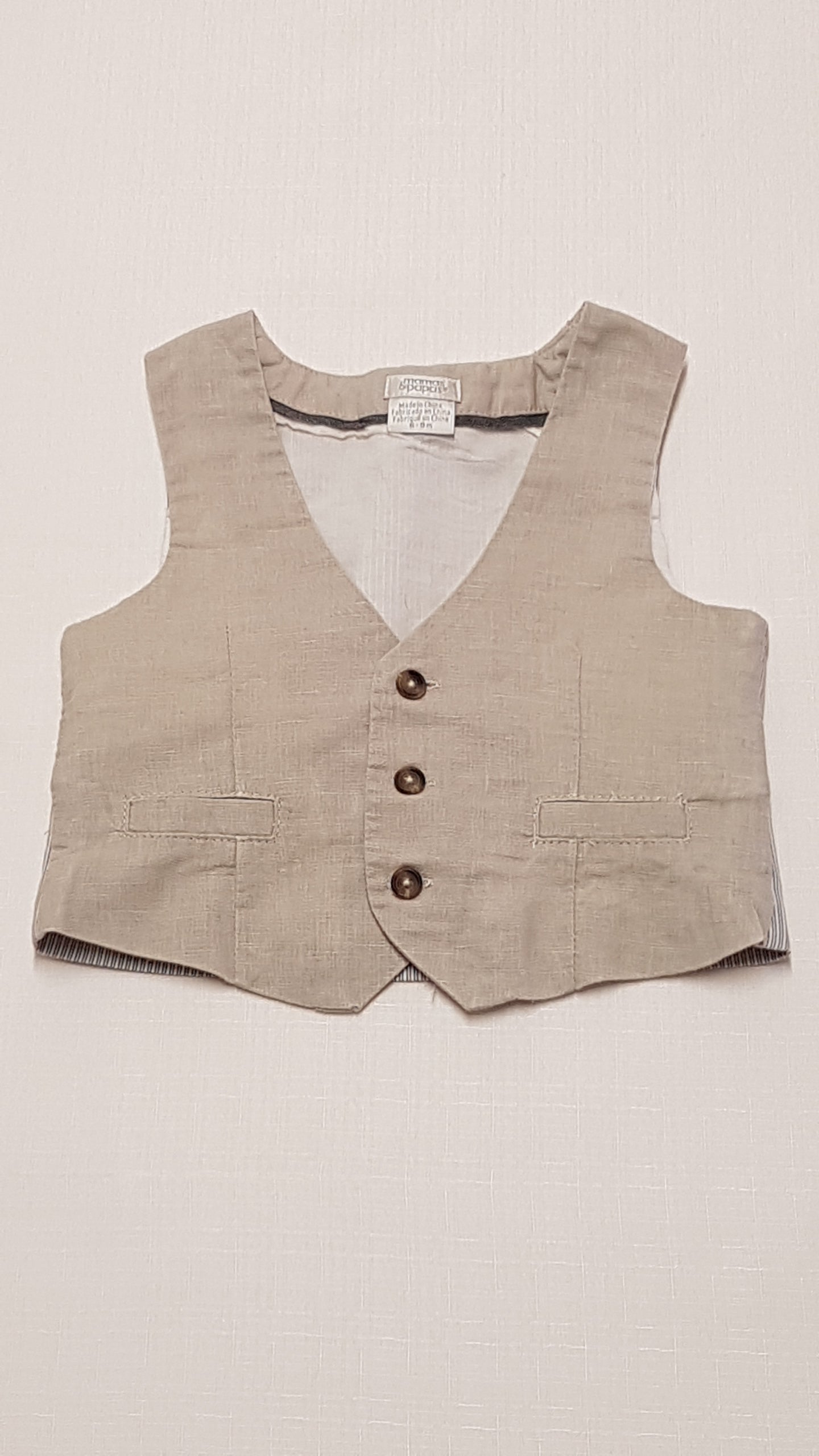 MAMAS& PAPAS EXTRAMINŐSÉGŰ,ELEGÁNS,VÁSZON KISFIÚ DIVATMELLÉNY 74