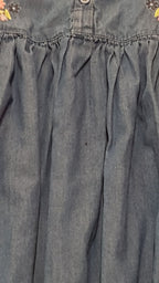 GEORGE SZÍNES,HÍMZETT VIRÁGOS,GOMBOS,GALLÉROS,KISLÁNY PUHA FARMER RUHA 146-152