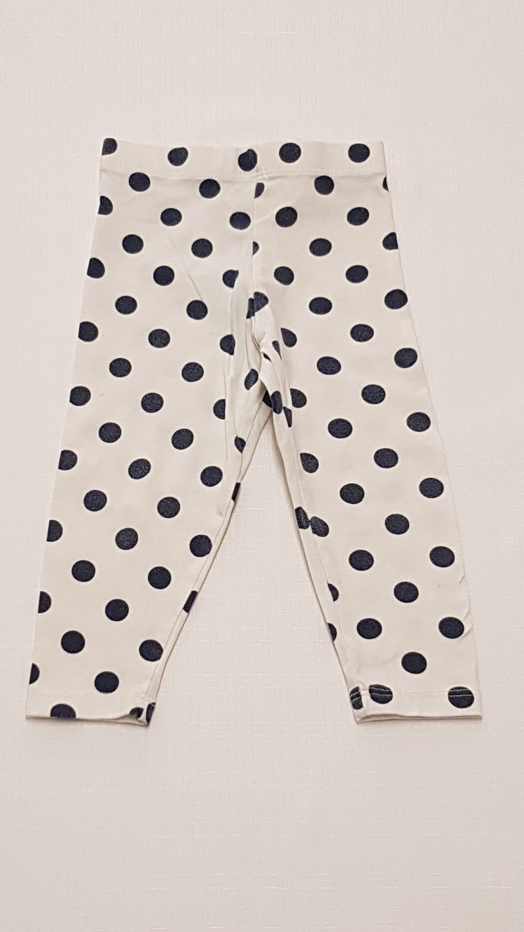 F&F KIDS FEHÉR-FEKETE PÖTTYÖS KISLÁNY LEGGING 80