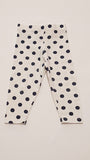 F&F KIDS FEHÉR-FEKETE PÖTTYÖS KISLÁNY LEGGING 80