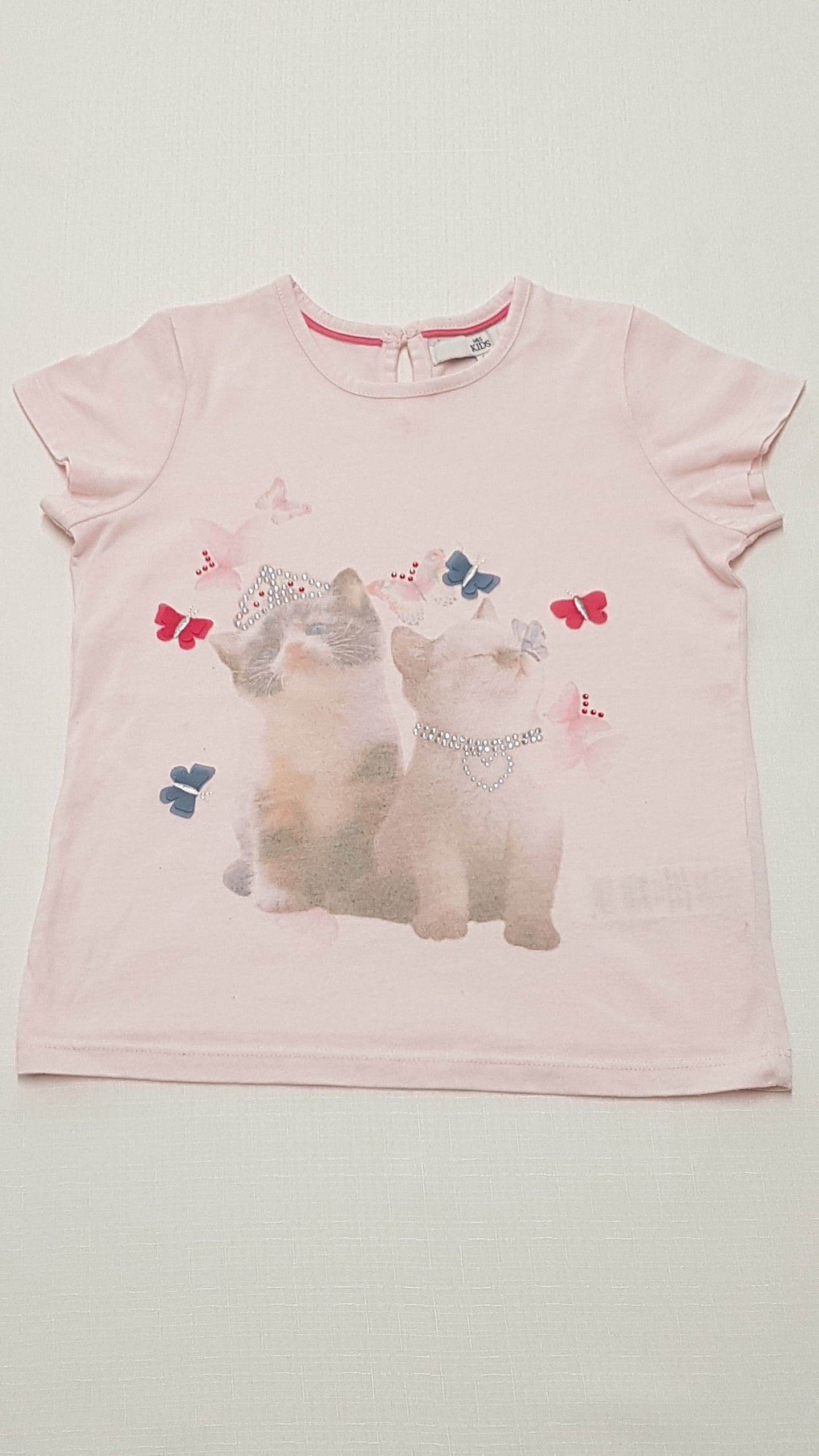 M&S KIDS ÉDI CICÁS,SZÍNES KÖVES KISLÁNY PÓLÓ 110-116