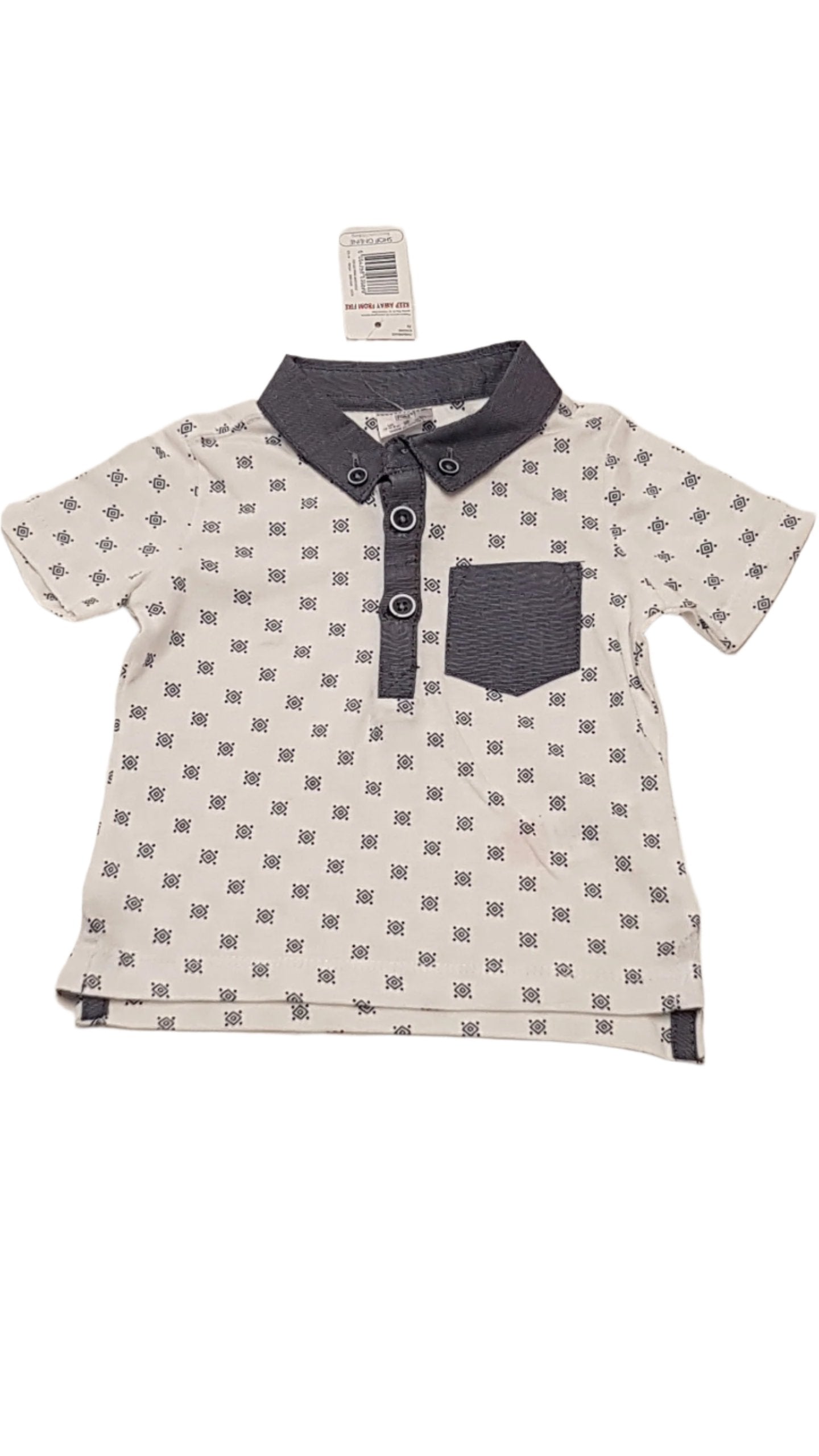 CÍMKÉS F&F KIDS GOMBOS,GALLÉROS,ELEGÁNS KISFIÚ PÓLÓ 62