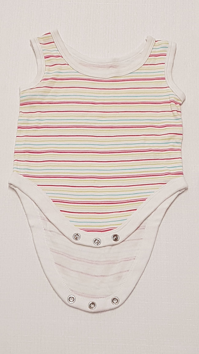 MOTHERCARE SZÍNES,CSÍKOS KISLÁNY TRIKÓ BODY 74 Hover Image