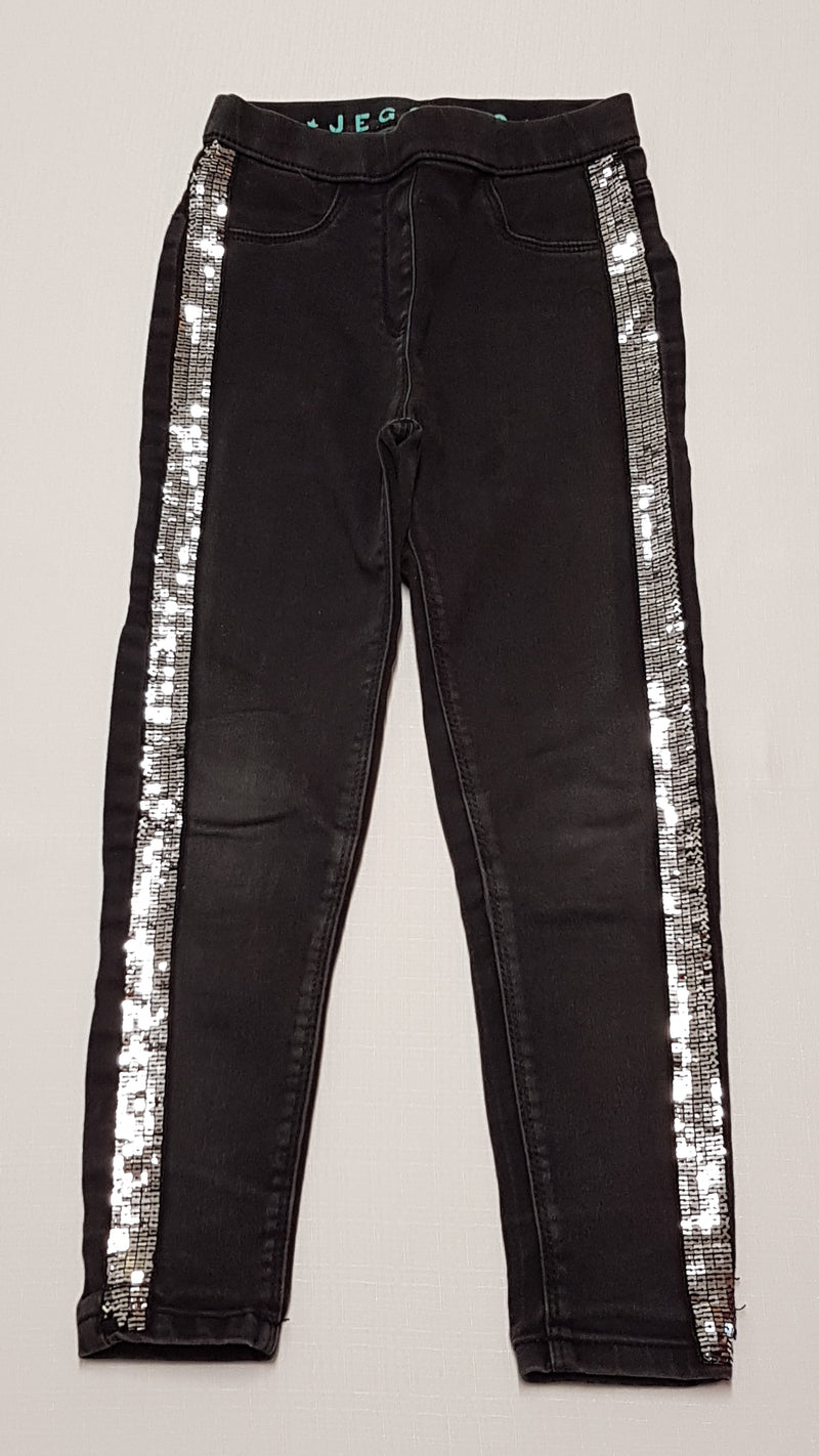 GEORGE KÉTOLDALT EZÜST FLITTERES KISLÁNY JEGGING 116-122