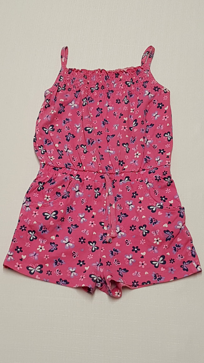 F&F KIDS KÉTOLDALT ZSEBES,PILLANGÓS,PÁNTSO KISLÁNY PLAYSUIT 98 Hover Image