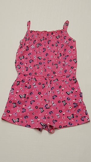 F&F KIDS KÉTOLDALT ZSEBES,PILLANGÓS,PÁNTSO KISLÁNY PLAYSUIT 98