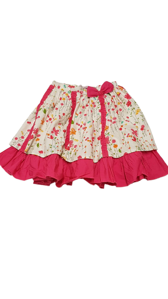 TUTU GORGEOUS GYÖNYÖRŰ SZÉP,FODROS ALJÚ,MASNIS,VIRÁGMINTÁS KISLÁNY SZOKNYA 128 Hover Image