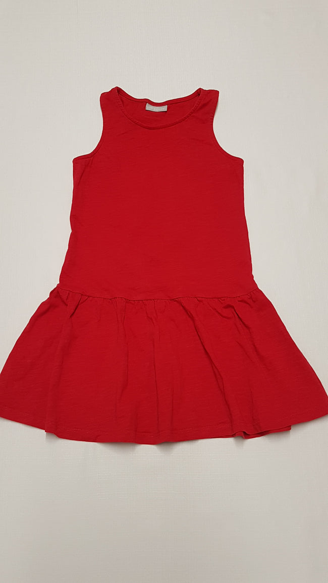 MATALAN PIROS SZÍNŰ PAMUT KISLÁNY RUHA 134-140 Hover Image