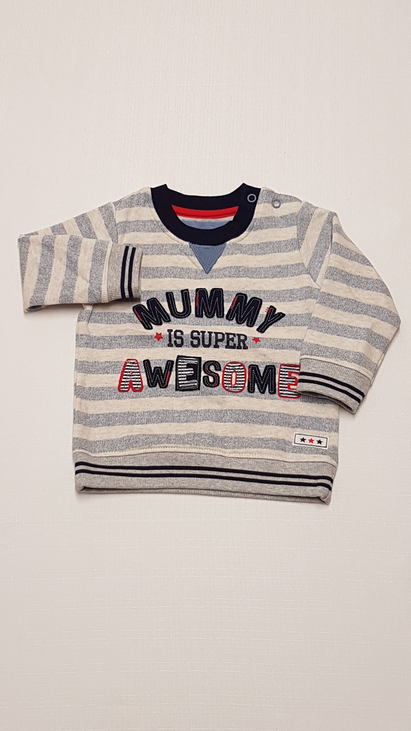 GEORGE MUMMY IS SUPER AWESOME FELIRATÚ KISFIÚ PULÓVER 62-68