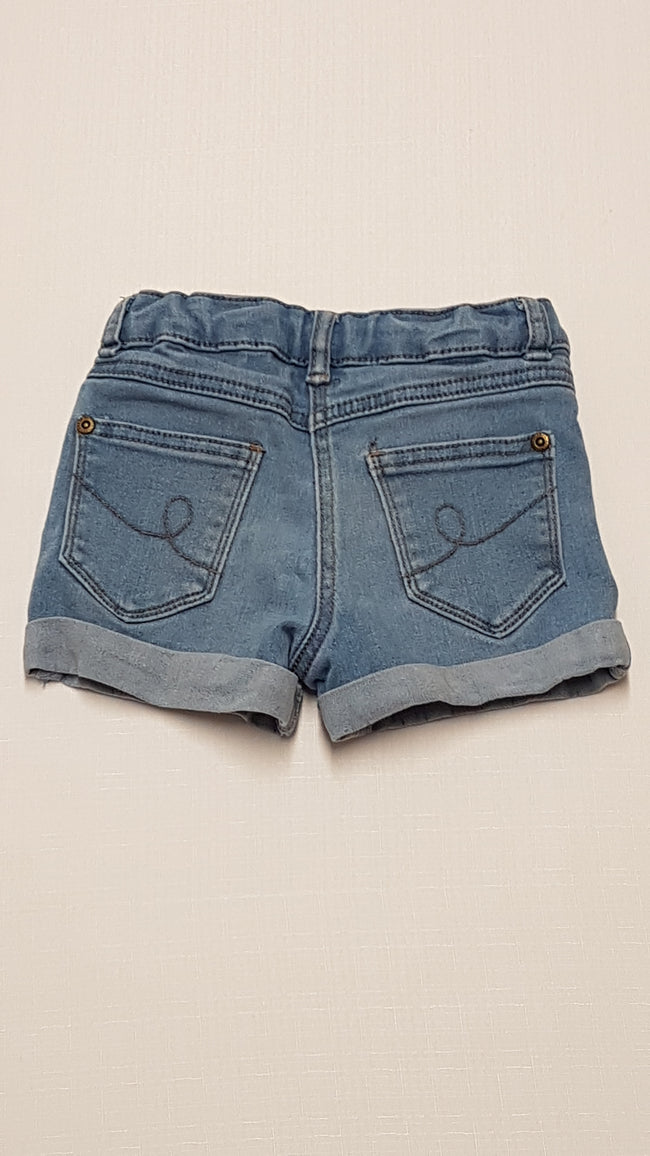 DENIM CO. SKINNY KOPTATOTT KISLÁNY FARMER RÖVIDNACI ÁLLÍTHATÓ GUMIS DERÉKRÉSSZEL 110 Main Image
