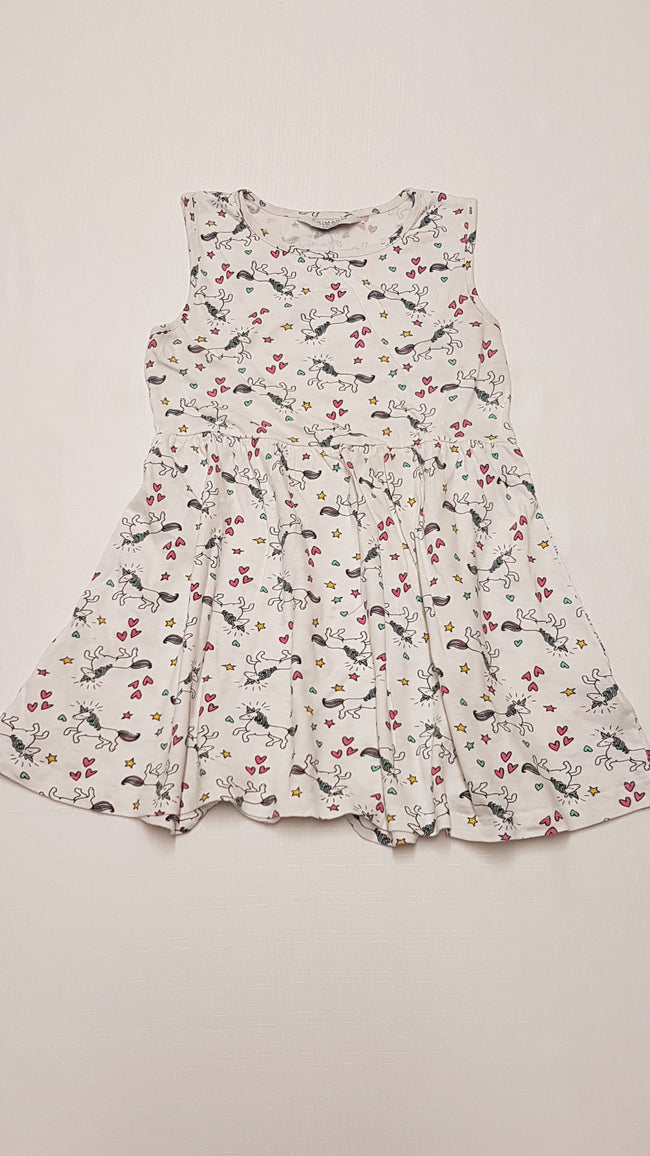 PRIMARK UNICORN MINTÁS KISLÁNY PAMUT RUHA 128 Hover Image