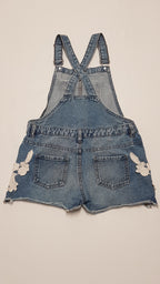 DENIM CO. KOPTATOTT,HÍMZETT,KANTÁROS KISLÁNY RÖVIDNACI 146