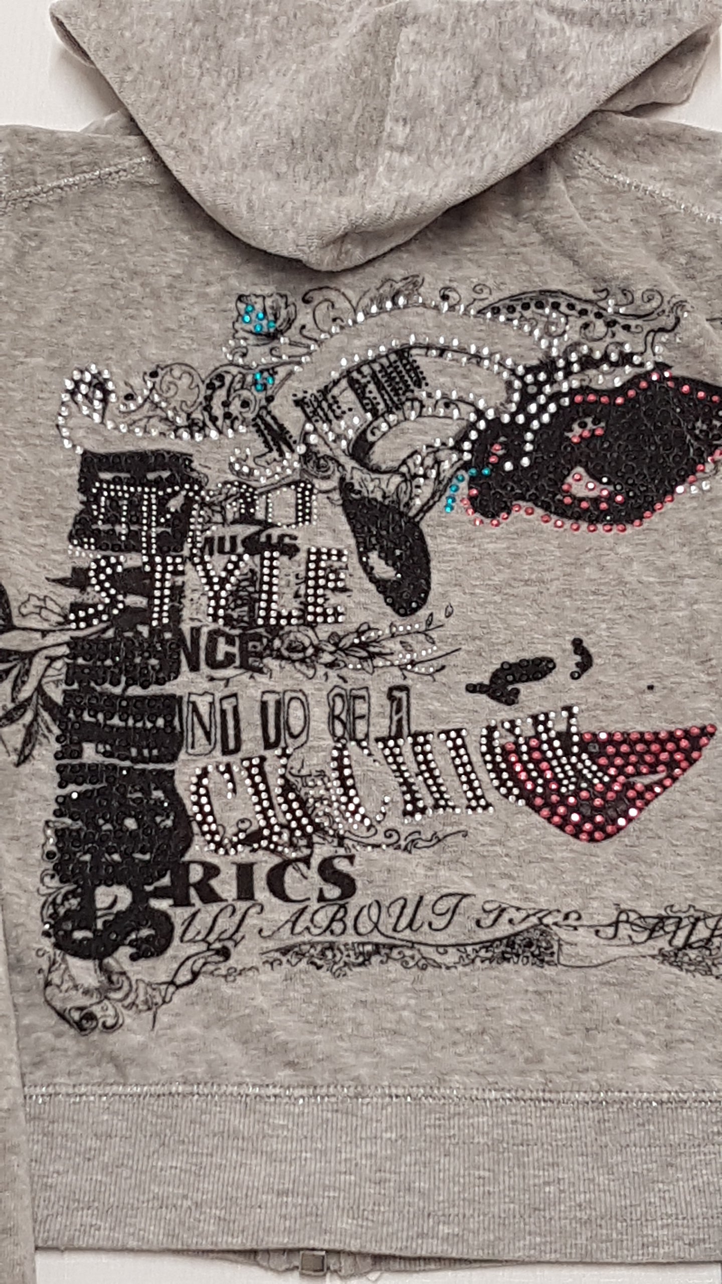 RIVER ISLAND KÖVES,CSILLOGÓS,CSAJOS,KAPUCNIS KISLÁNY PULÓVER 164-176