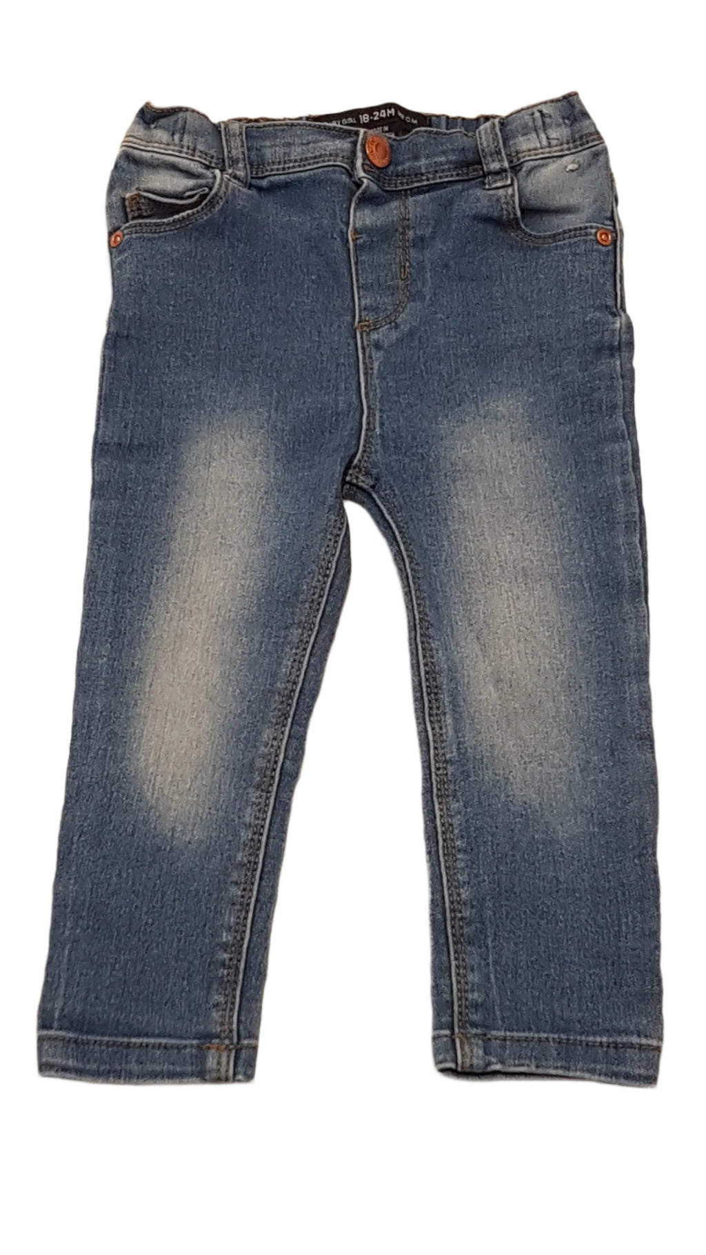 BABY GIRLS SZTRECSI,KOPTATOTT KISLÁNY FARMERNACI,ÁLLÍTHATÓ GUMIS DERÉKRÉSSZEL 92