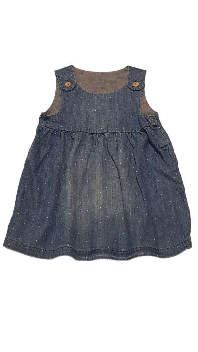 H&M KOPTATOTT,APRÓ PÖTTYÖS,PUHA FARMER  KISLÁNY RUHÁCSKA 74 Hover Image