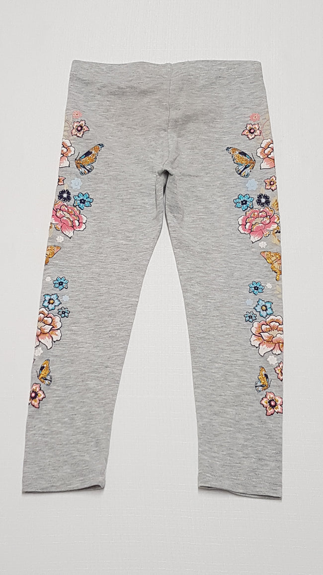 GEORGE GYÖNYÖRŰ SZÉP CSILLÁMPOROS ,VIRÁGMINTÁS KISLÁŰNY LEGGING 110-116 Main Image