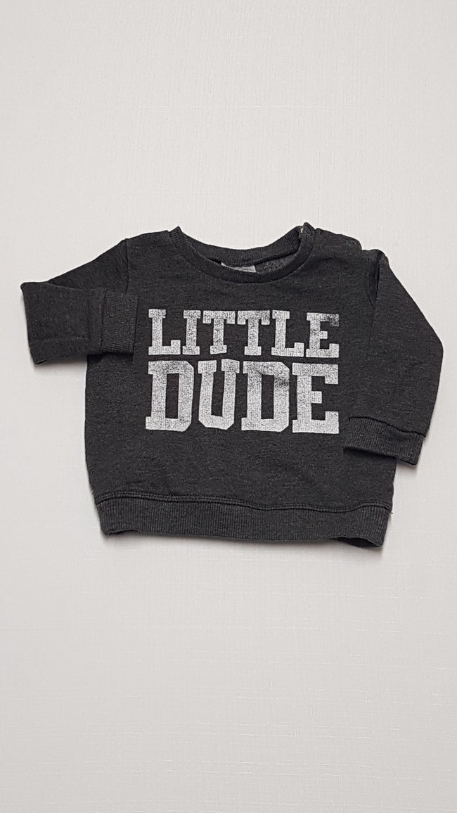 F&F KIDS  LITTLE DUDE FELIRATÚ KISFIÚ PULÓVER 68 Hover Image