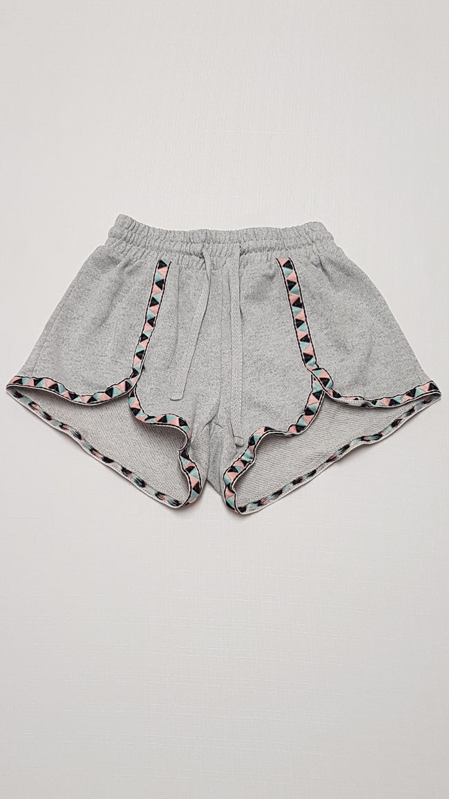 PRIMARK SZÜRKE SZÍNŰ KISLÁNY RÖVIDNADRÁG,SZÍNES SZEGŐVEL 158 Hover Image