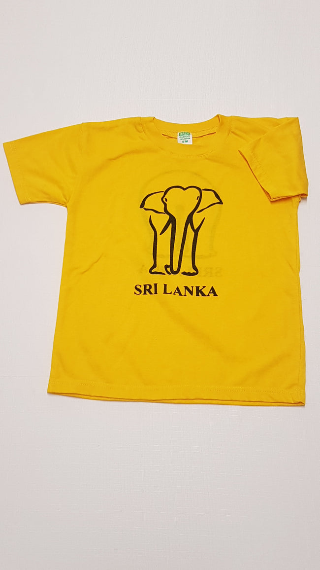 RAZA  SRI LANKA FELIRATÚ,SÁRGA UNISEX PÓLÓ 128 Hover Image