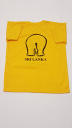 RAZA  SRI LANKA FELIRATÚ,SÁRGA UNISEX PÓLÓ 128