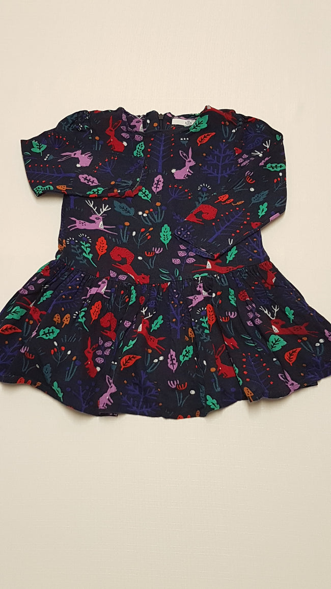 M&S KIDS ERDŐ ÁLLATAI,CSODASZÉP KISLÁNY TUNIKA RUHA 104 Hover Image