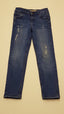 DENIM CO. SKINNY MINŐSÉGI , KOPTATOTT,KISFIÚ FARMERNADRÁG,ÁLLÍTHATÓ GUMIS DERÉKRÉSSZEL 128