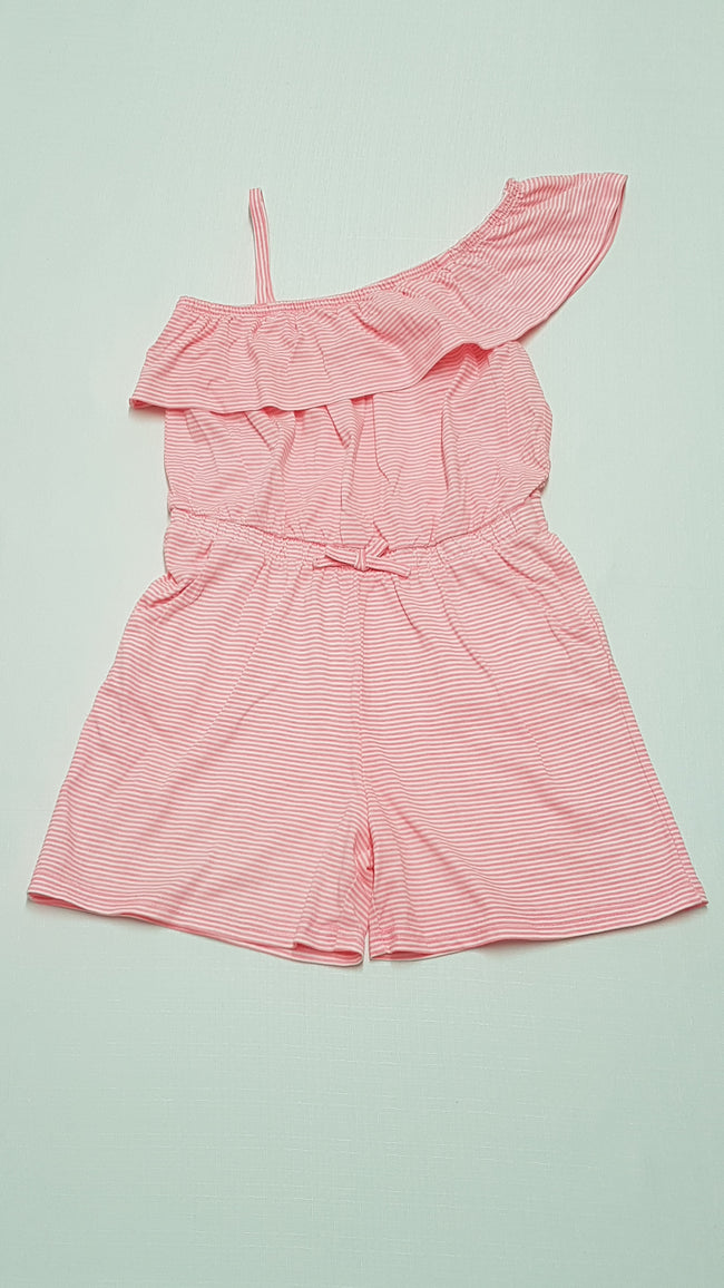 HULLABALOO FODROS VÁLLÚ,APRÓ CSÍKOS,PAMUT KISLÁNY PLAYSUIT 128 Hover Image