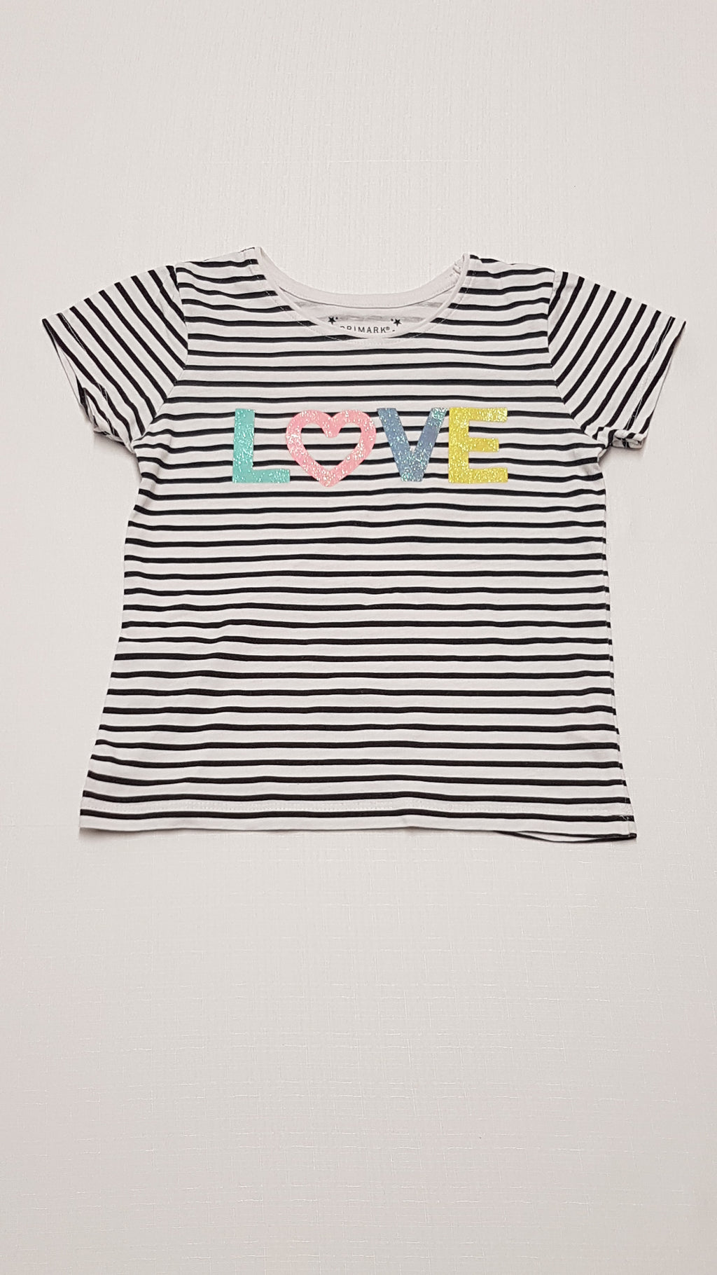 PRIMARK CSILLÁMPOROS,LOVE FELIRATOS,KISLÁNY PÓLÓ 122