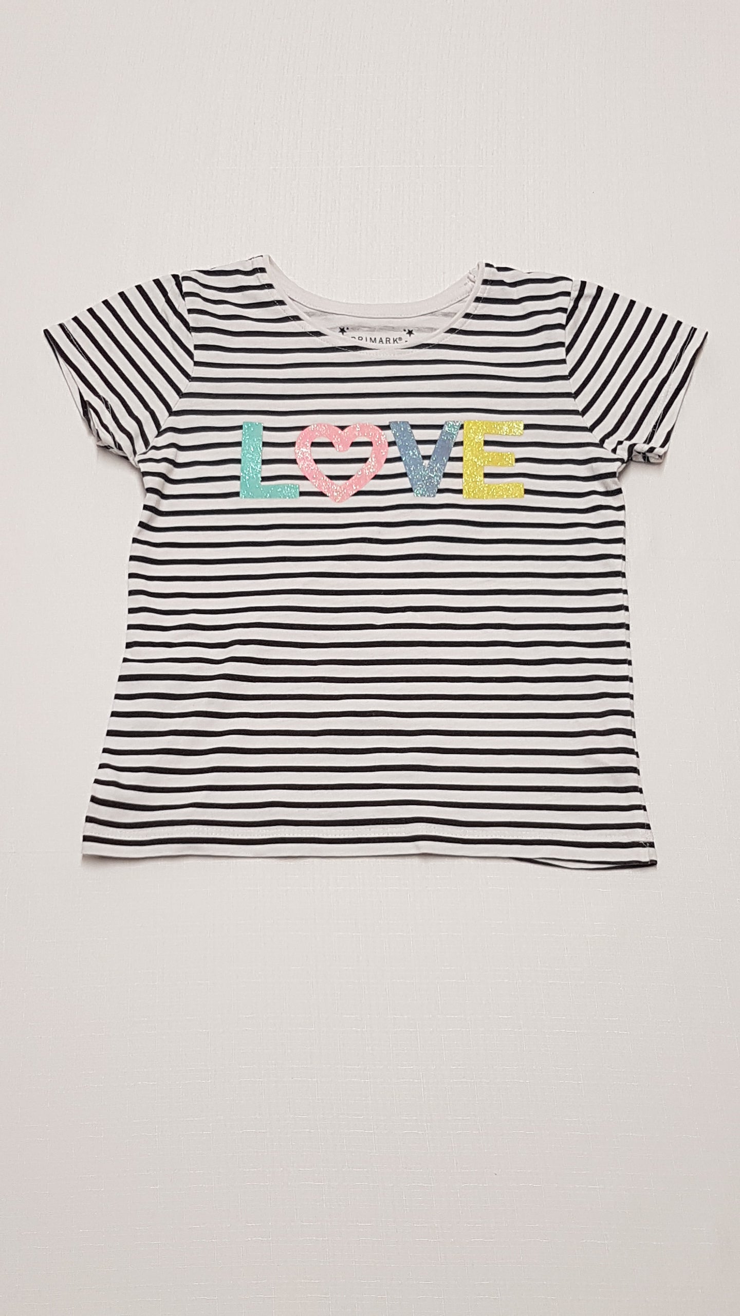 PRIMARK CSILLÁMPOROS,LOVE FELIRATOS,KISLÁNY PÓLÓ 122