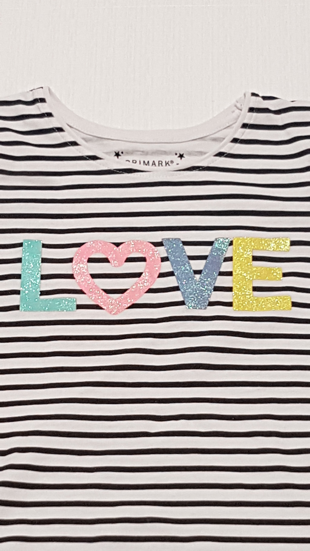 PRIMARK CSILLÁMPOROS,LOVE FELIRATOS,KISLÁNY PÓLÓ 122