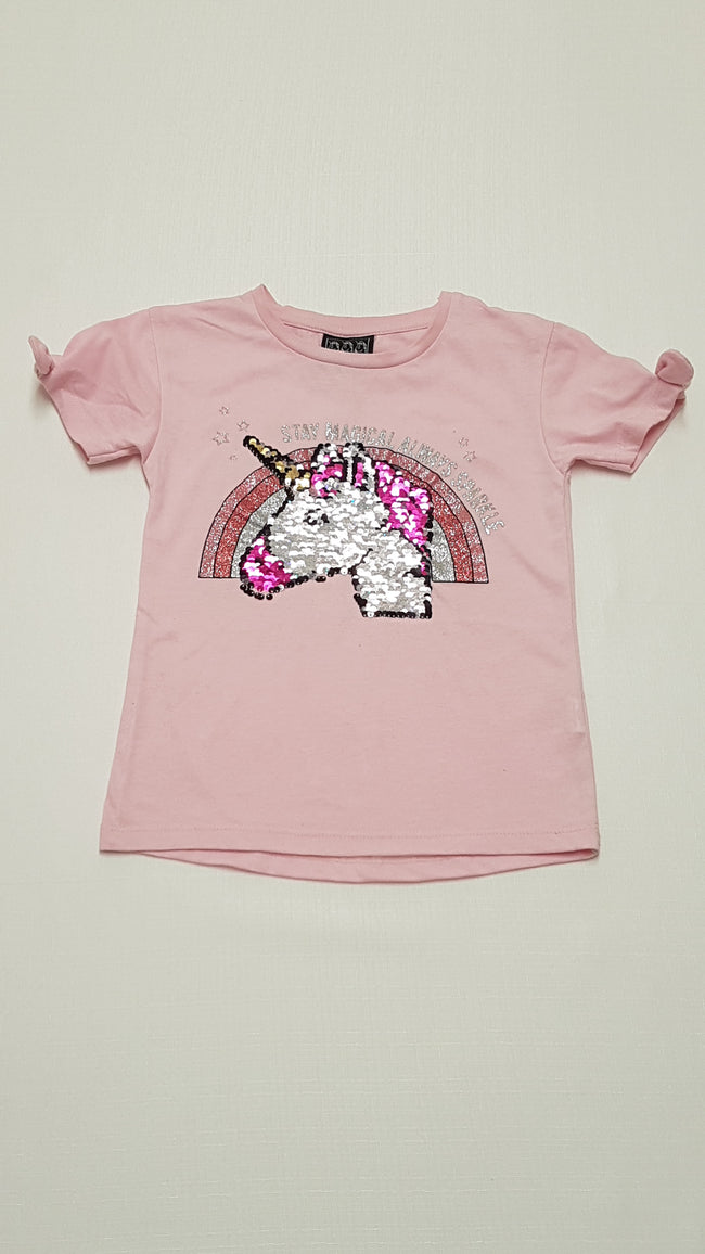 PRIMARK CSODÁLATOS FLITTERES,SIMIS,UNICORNOS KISLÁNY PÓLÓ 110-116 Hover Image