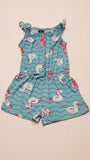 PICAPINO DESIGNER PUHA TAPINTÁSÚ,UNICORN MINTÁS ARANYOS KISLÁNY PLAYSUIT 92