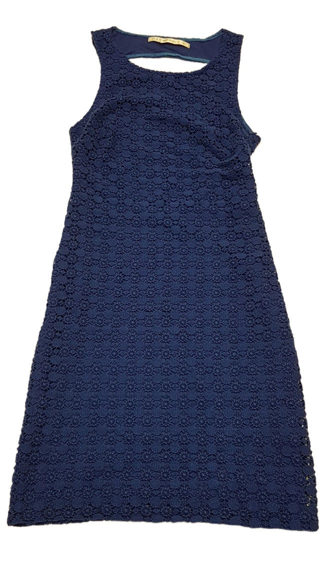 ZARA TRAFALUC KIRÁLYKÉK SZÍNŰ,MINŐSÉGI CSIPKÉS,TRENDI KISLÁNY RUHA 176 Hover Image