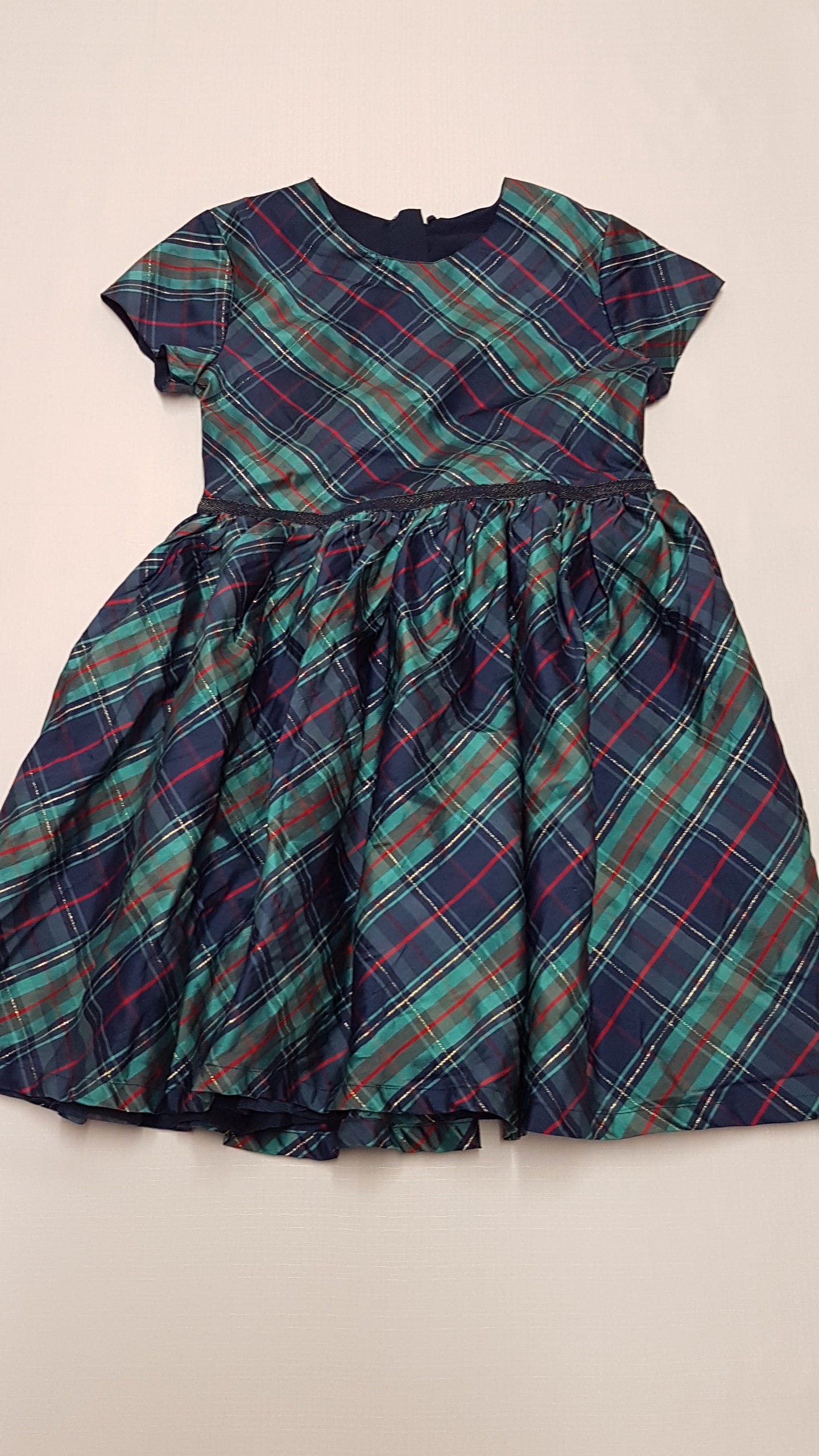 ÚJ M&S KIDS CSODÁLATOS,ARANYSZÁLAS,ALSÓSZOKNYÁS,ALKALMI KISLÁNY RUHA 134