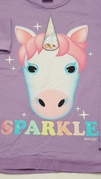 GEORGE EMOJI GYÖNYÖRŰ SZÉP,SZÍNES UNICORNOS,CSILLOGÓS KISLÁNY PULÓVER 152-158