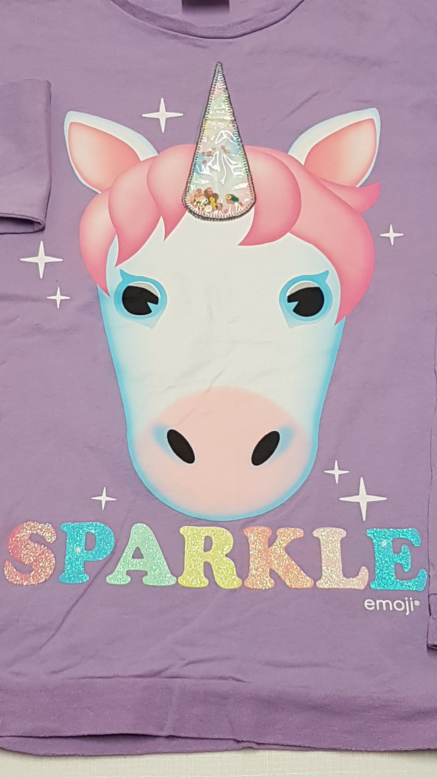 GEORGE EMOJI GYÖNYÖRŰ SZÉP,SZÍNES UNICORNOS,CSILLOGÓS KISLÁNY PULÓVER 152-158
