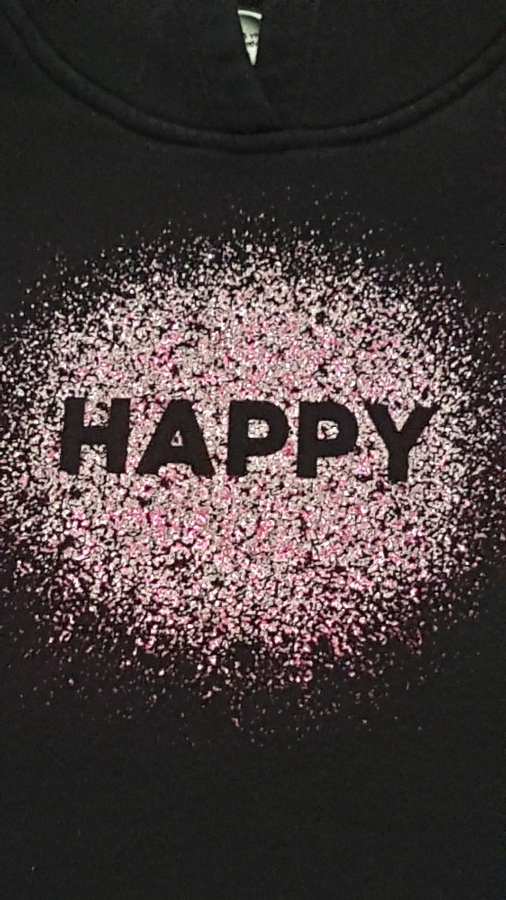 TU KIDS HAPPY FELIRATÚ KAPUCNIS,CSILLÁMPOROS KISLÁNY PULÓVER 110