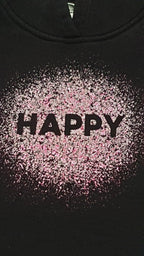 TU KIDS HAPPY FELIRATÚ KAPUCNIS,CSILLÁMPOROS KISLÁNY PULÓVER 110